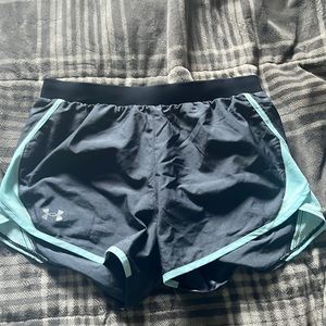 Grey and blue shorts